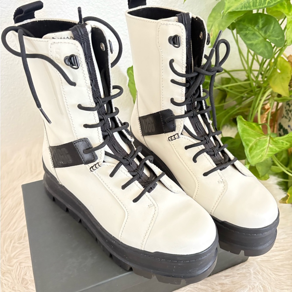 UGG Women's Cream Combat Boots